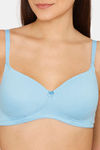 Rosaline Padded Non Wired 3/4th Coverage T-Shirt Bra - Splish Splash — thumbnail 4